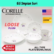 Corelle Loose Plum (Dinner/Luncheon/Bread/Serving Plate/Noodle/Soup Bowl/Mug) Pinggan Mangkuk Corell