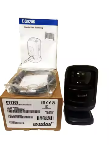 DS9208 (1D/2D) scanning device digital hands-free barcode scanner with USB data cable DS9208-SR