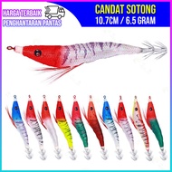 Candat Jig Sotong 6.5gram 10.7CM luminous wooden shrimp with Box Plastic Torok Jarum