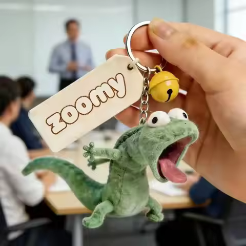 Realistic Small Lizard Funny Dolls Soft Fashion Accessories Green Lizard Keychain Pendant Cute Carto