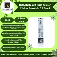 Reff. Pilot Frixion Clicker Erasable 0.7 Black Ballpoint