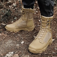 Tactical Boots 811 / 003 Beige 511 leather material with panel Durable Waterproof Army Men's Tactica