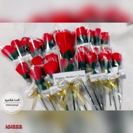Buket Bunga Mawar 1 tangkai / bunga Mawar flanel TERMURAH !!