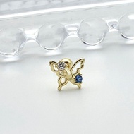 14K Solid Butterfly Tragus Helix Stud Piercing Earring, 585 Gold, Korean Made Jewelry