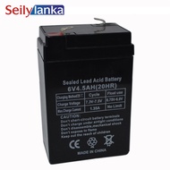 hezhan06596803 6V 4.5AH Battery Sealed Storage Batteries Lead Acid Rechargeable Power Supply for LED