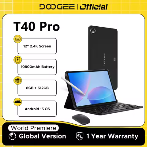 World Premiere DOOGEE T40 Pro Tablet 12" IPS 2.4K 20GB(8+12) 512GB Android 14 Helio G99 6nm 10800mAh