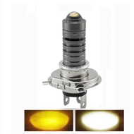 H4/HS1 Led White to Yellow Hella Headlight Bulb For Motor Bike / Motorcycle 6000K White 3000K Yellow