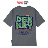 MONSTER X STREET unisex Cactus Letter T-shirt, loose-fitting loose-fitting loose-fitting men's and w