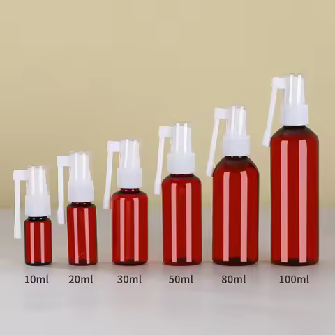 10-100ml PET Spray Bottle Elephant Trunk Spray Bottle Nasal Spray Bottle Cosmetic Spray Jars Spray P