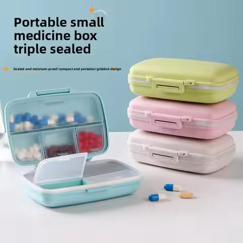 8-grid Medicine Box, Travel Seven Days A Week, Sealed Moisture-proof Small Medicine Box, Sub-packagi