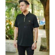 Fred Perry Stripe Tape Zip BlackPOLO Original T-Shirt/ Fred Perry AuthenticPOLO