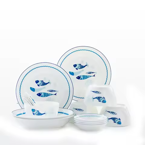 16pcs set, fine bone china dinner plate sets, fish design, porcelain dinner sets bowl set, ceramic s