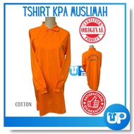 KPA Kadet Pertahanan Awam T-shirt Muslimah Orange Color Cotton Uniform Kokurikulum Sekolah| Kedai Ba