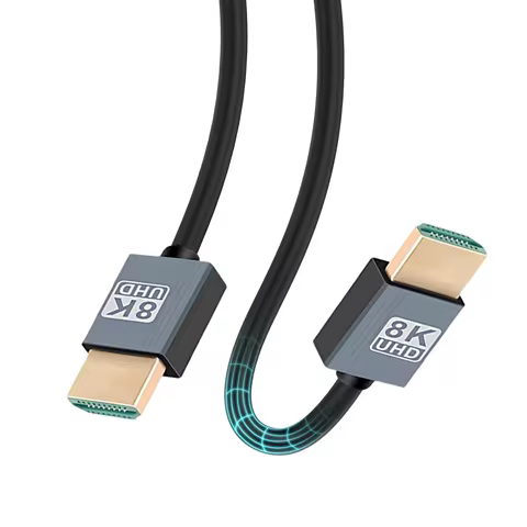 8K Ultra Soft Silicone Cord HDMI-compatible 2.1 Cable 3D ARC High Speed 8K@60Hz for PC Laptop, Monit