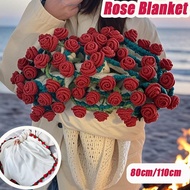 【Finished Product】Flower Crochet Bouquet Blanket|Rose Blanket Finished Knitted |Crochet Rose Flower 