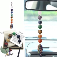 7 Chakra Healing Crystals Heart Stone Hanging Ornament Home Wall Decor for Good Luck Reiki Yoga Medi