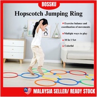Kid's Colorful Hopscotch Ring Jump Hoop Juggling Circles Rings Outdoor Physical Training Sport Toys 