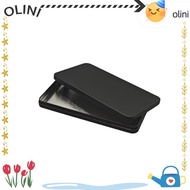 OLINI Coin Box, Matal Black Bill Box, Durable Flat Bottom With Lid Currency Organizer Storing Curren