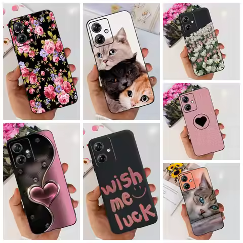 For Motorola Moto G84 G54 5G Case Fashion Flower TPU Soft Silicone Cover For Moto G54 MotoG84 Cute C