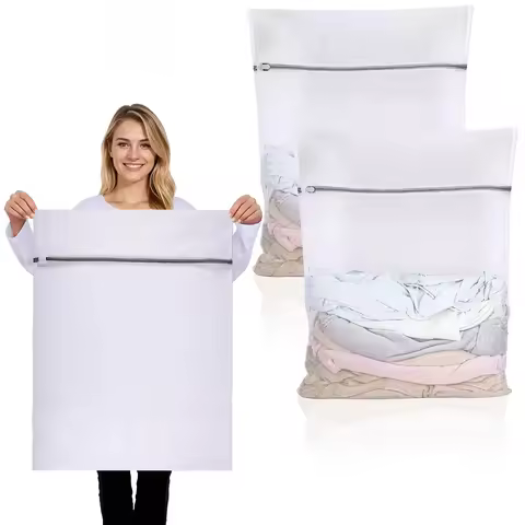 2pcs Set of Extra Large Mesh Bags 23.62 X 23.62 Inches,Thickened Durable Zipper Design, Special for 