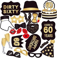 LIANRISES Pack of 24 Photo Box Accessories 60th Birthday Decoration 60th Birthday Decoration 60th Bi