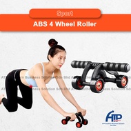 ABS 4 Wheel Roller Fitness ABS Roller 4 Wheel Abdominal Exercise Gym Fitness Strengthen Arm Shoulder