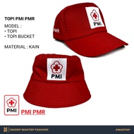 MERAH Latest Red PMI PMR Hat PMI PMR Bucket Hat Red Cross Hat for Teenagers Indonesian Red Cross MMF