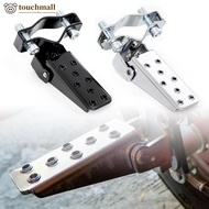TOUCHMALL Universal 2Pcs Motorcycle Parts Retro Motorbike Clamp-on Steel Foldable Foot Step Pegs MTB BMX Bike Folding Pedal Footrest Footpeg L2X4