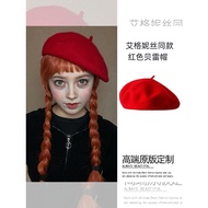 Christmas headdress santa hat Halloween Hat Wednesday Agnes cos Red Beret Horror lolita Character Pr