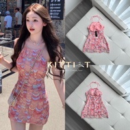 ️ KITTI 216 Glitter Dress Beautiful Neck Strap Look Good Wear It For Going Out Or Dating Party