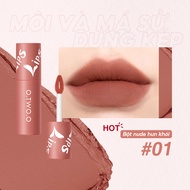 son lì không trôi Son Môi Kiêm Má Hồng O.TWO.O Lâu Trôi Và Chống Thấm Nước Cao Cấp 2.0g