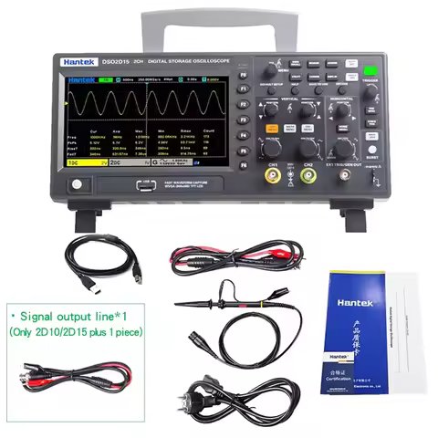 【Hantek Official Genuine】 DSO2C10/DSO2D10/DSO2D15 100Mhz/150Mhz 2-channels Digital Oscilloscope + Si