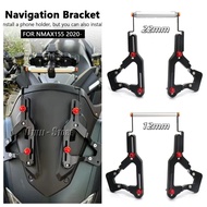 Motorcycle Phone Navigation Handlebar Holder Adjustable Windshield Mount Bracket For Yamaha NMAX 155