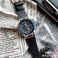 [Original] Balmer 7947G BRG-5 Chronograph Sapphire Men Watch with Blue Dial Black Genuine Leather Strap