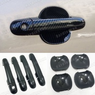 For KIA FORTE 2009-2014 carbon fiber pattern car door handle bowl cover trim,FORTE outer door handle garnish BAFC