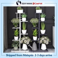 【Ready Stock Msia】Rak Pasu Bunga Multi-Layer Bertingkat Besi Iron Flower Pot Rack Pokok PASU Indoor Outdoor Balcony 落地花架 8-layers 9 Pot Green Plant Stand Home Living Room Wrought Iron Multi Storey Flower Rack 花架子