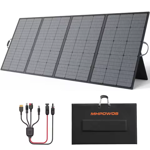 MHPOWOS Portable Solar Panel for Power Stations, 31V Solar Charger 400W Outdoor emergency backup pow