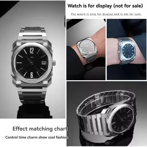 For BVLGARI 40mm dial Watchband OCTO series 103434 103297 103464 men's Bracelet watch strap stainles
