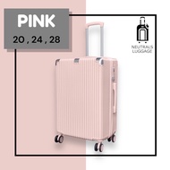 SALE Pastel กระเป๋าเดินทาง 202428 PcAbs ผิวเงา ซิป2ชั้น แข็งแรงทนทาน น้ำหนักเบา