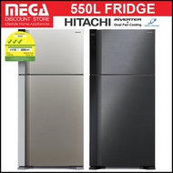 HITACHI R-V690P7MS 550L 2-DOOR FRIDGE (3 TICKS) ( NO FREE GIFT)