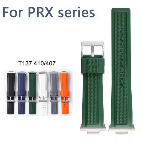 Liquid Silicone Strap for Tissot PRX Powermatic 40mm Men Texture Sport Waterproof Quick Release Repl