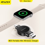 Awei W26 Portable Wireless Smart Watch Charger Magnetic Type-C USB Smartwatch Charging Dock Super Li