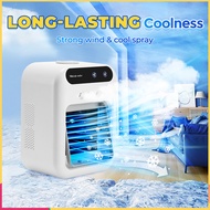 Rechargeable desktop air cooler portable air conditioner humidifier 3-in-1 cooling fan for travel of