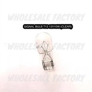 SIGNAL BULB T13 / T16 12V10W CLEAR / ORANGE MOTORCYCLE SIGNAL LAMP BULB