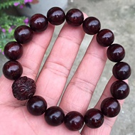 [Pi.Ya Yao] Small Leaf Red Sandalwood Old Material 1.2 Bracelet with Multi-Star High Oil Density Mat