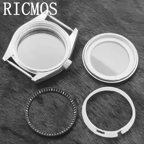 40mm Silver Watch Case Sapphire Glass For NH34 NH35 NH36 ETA 2824 PT5000 ST2130 Watches Movement