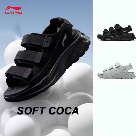 LI-NING Unisex SOFT COCA Sandals COMFOAM Cushioning Comfortable Fashionable Sneakers AGUV001