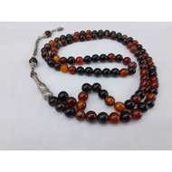 TASBIH BATU AKIK YAMAN NATURAL AGATE PRAYERS BEADS 99 BIJI