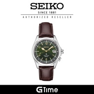 [Official Warranty] Seiko SPB121J1 Men's Prospex Alpinist Automatic Green Dial Brown Leather Strap W