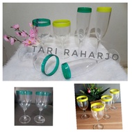 Allegra sparkling glass 300ml tupperware crystal glass with legs wine glass